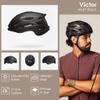 SQUALO Victor Bike Helmet for Men Women, Bicycle Helmet with Adjustment Dial Unisex Adults Cycling Helmet for Mountain Road Biker Lightweight Ventilated (Large (22.83-24.41 inches), Matt Black) view 4