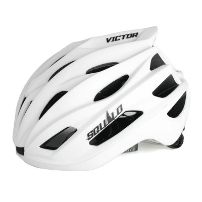 SQUALO Victor Bike Helmet for Men Women, Bicycle Helmet with Adjustment Dial Unisex Adults Cycling Helmet for Mountain Road Biker Lightweight Ventilated (Large (22.83-24.41 inches), White)