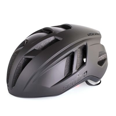 SQUALO Oscar Bike Helmet for Men Women, Aerodynamic Bicycle Helmets with Adjustment Dial Unisex Adults Cycling Helmet for Mountain Road Triathlon Biker (Medium (21.26-22.83 inches), Matte Black)