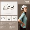 SQUALO Oscar Bike Helmet for Men Women, Aerodynamic Bicycle Helmets with Adjustment Dial Unisex Adults Cycling Helmet for Mountain Road Triathlon Biker (Large (22.83-24.41 inches), White) view 4
