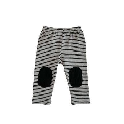 Infant Baby Newborn Organic Cotton Baby Kneepad Design Unisex Baby Pants Clothes Newborn Tights (Black, 0-6 Months)