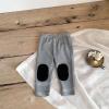 Infant Baby Newborn Organic Cotton Baby Kneepad Design Unisex Baby Pants Clothes Newborn Tights (Black, 0-6 Months) view 2