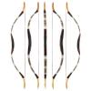 Traditional Wooden Longbow and Arrow Set Recurve Bow with Quiver Horsebow 30-50lbs Archery Hunting Target for Adult Beginner Left Right Hand (35LBS, 7) view 3