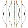 Traditional Wooden Longbow and Arrow Set Recurve Bow with Quiver Horsebow 30-50lbs Archery Hunting Target for Adult Beginner Left Right Hand (25LBS, 12) view 3
