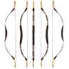 Traditional Wooden Longbow and Arrow Set Recurve Bow with Quiver Horsebow 30-50lbs Archery Hunting Target for Adult Beginner Left Right Hand (40LBS, 3) view 3