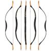 Traditional Wooden Longbow and Arrow Set Recurve Bow with Quiver Horsebow 30-50lbs Archery Hunting Target for Adult Beginner Left Right Hand (25LBS, 21) view 3