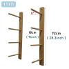 LXLZYXSF Bamboo Yoga Mats Rack Foam Roller Holder, Wall Mounted Organizer for Resistance Bands, Jump Ropes, Workout Mats, 4 6 9 Layers Shelf (Size : 4 Tiers 72cm/28.3inch) view 2