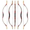 Traditional Wooden Longbow and Arrow Set Recurve Bow with Quiver Horsebow 30-50lbs Archery Hunting Target for Adult Beginner Left Right Hand (40LBS, 13) view 3