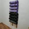 LXLZYXSF Wall Mount Bamboo Foam Roller Rack Workout Mats Organizer Yoga Mats Holer, 4 6 9 Tiers Shelf for Yoga Straps, Gym Office Home (Size : 9 Layers 155cm/61inch) view 2