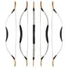 Traditional Wooden Longbow and Arrow Set Recurve Bow with Quiver Horsebow 30-50lbs Archery Hunting Target for Adult Beginner Left Right Hand (35LBS, 6) view 3