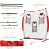 MiniTang Football Throwing Target Net - 6x6FT 7-Ply Knotless Polyester Training Equipment with 3 Catching Zones for Youth Adult - Heavy Duty Steel Base System for Backyard Field Practice view 2