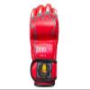 Enhanced Half-Finger Boxing Gloves MMA UFC Punching Bag Gloves with Adjustable Velcro Wrist Band (Size: M&L)-Red view 3
