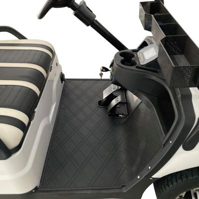 Black Rubber Golf Cart Floor Mat Compatitble with I-CON i20, i40 & Advanced EV Gen. 1
