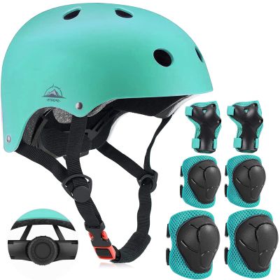 Adjustable Kids Helmet with Knee Pad, Elbow Pads & Wrist Guards - Toddler Bike Helmets for Ages 3-5, 5-8, 8-14 Years - Perfect for Skating, Biking, Cycling, and Skateboard - for Boys and Girls