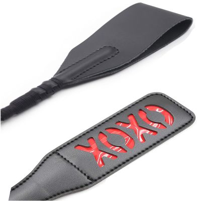 Leather Paddle Horse Crop Set of 2 Equestrian Accessories - Horse Training Paddle Whip - Small Leather Whip Paddle - Paddle Double Layer Black Riding Whip - Equestrian Riding Whip Crop