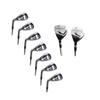AGXGOLF Men's Left Hand Senior Flex, Cadet Length (-1 inch) Wide Sole Irons Set (9 Clubs): 3 & 4 Hybrid Irons + 5, 6, 7, 8 & 9 Irons + Wide Sole Pitching Wedge + Bonus Sand Wedge; USA Bilt! view 1