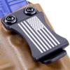HolsterSmith KYDEX Belt Clip for Holsters & Sheaths  (FOMI Design - w/USA Flag Engraving) - (Fits 1.50in Belts) - (Inside-The-Waistband/IWB) - (USA Made) - (w/Mounting Hardware) - (2 Pack) view 4
