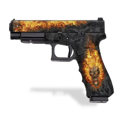 Textured Vinyl Decal Skin Kit for Gen 4 Glock 34 & Glock 35, Precision-Cut, Non-Slip, Rubber-Like Feel - Not a Wrap (Nitro)
