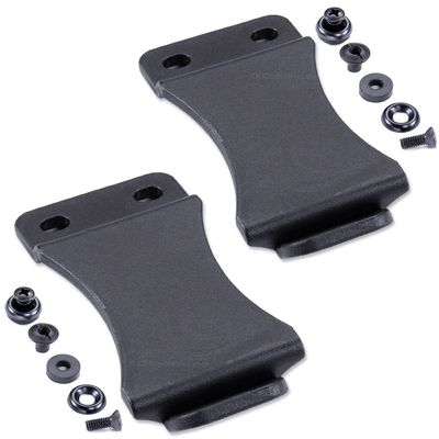 KYDEX Belt Clip for Holsters & Sheaths (Fits 1.75in Belts) - (Inside-The-Waistband/IWB) - (USA Made) - (w/Mounting Hardware) - (2 Pack) - Adjustable Cant Carry Clips