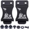 KYDEX Belt Clip for Holsters & Sheaths  (w/Iwo Jima Engraving) - (Fits 1.50in Belts) - (Inside-The-Waistband/IWB) - (USA Made) - (w/Mounting Hardwar) - (2 Pack) view 1