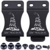 KYDEX Belt Clip for Holsters & Sheaths  (w/Don't Tread On Me Engraving) - (Fits 1.50in Belts) - (Inside-The-Waistband/IWB) - (USA Made) - (w/Mounting Hardware) - (2 Pack) view 1