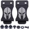 KYDEX Belt Clip for Holsters & Sheaths - (w/Spartan Helmet Engraving) - (Fits 1.50in Belts) - (Inside-The-Waistband/IWB) - (USA Made) - (w/Mounting Hardware) - (2 Pack) view 1