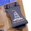 KYDEX Belt Clip for Holsters & Sheaths  (w/Don't Tread On Me Engraving) - (Fits 1.75in Belts) - (Inside-The-Waistband / IWB) - (USA Made) - (2 Pack) view 4