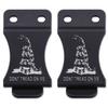 KYDEX Belt Clip for Holsters & Sheaths  (w/Don't Tread On Me Engraving) - (Fits 1.50in Belts) - (Inside-The-Waistband / IWB) - (USA Made) - (2 Pack) view 1