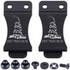 KYDEX Belt Clip for Holsters & Sheaths  (w/Don't Tread On Me Engraving) - (Fits 1.75in Belts) - (Inside-The-Waistband/IWB) - (USA Made) - (w/Mounting Hardware) - (2 Pack) view 1