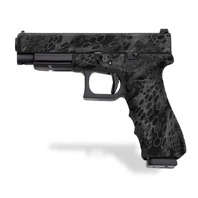 Decal Grip for Gen 4 Glock 34 and Glock 35 (Cryptic Camo - Black)