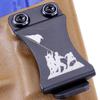 KYDEX Belt Clip for Holsters & Sheaths  (w/Iwo Jima Engraving) - (Fits 1.75in Belts) - (Inside-The-Waistband/IWB) - (USA Made) - (w/Mounting Hardware) - (2 Pack) view 4