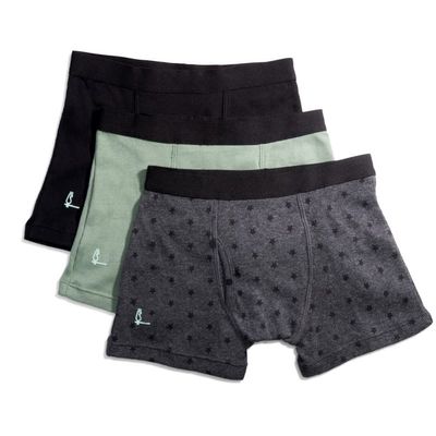 Feathers Boys Cotton Strech Tagless Boxer Briefs Underwear - (3/pack)