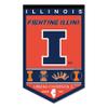 Illinois Fighting Illini Heritage History Banner Pennant view 1