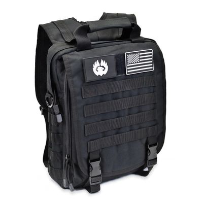 TORCH MOLLE Urban Commuter Backpack Laptop Bag Rucksack for Hiking Cycling Crossfit Light Rucking EDC Gear V2 (Black)