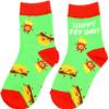 Pavilion- Burger and Fries- Happy Fry Day! Youth Crew Socks- Large 4-7 Years view 1