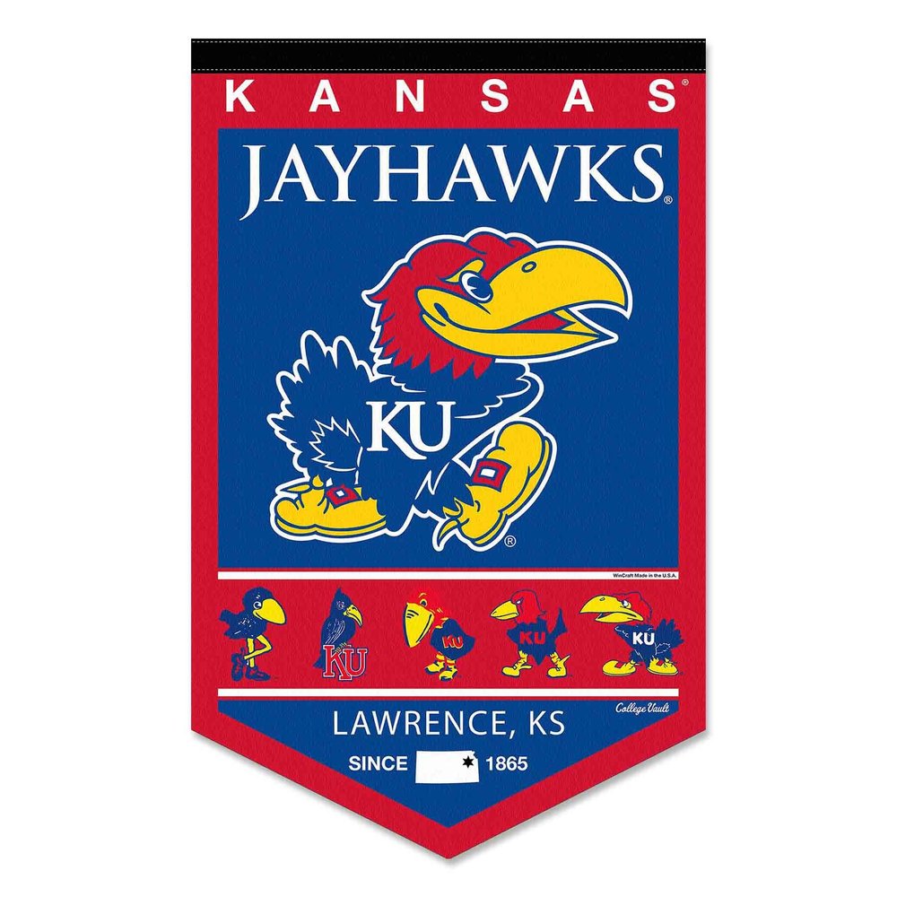 Kansas KU Jayhawks Heritage History Banner Pennant
