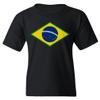 FLAURA Pele 10 Brazil Soccer Goat Jersey Style Tribute Youth Unisex T-Shirt (Black, Youth Small) view 2