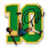 Pele The King Pel O Re #10 Precision Cut Decal (3"h X 2.9"w) view 1