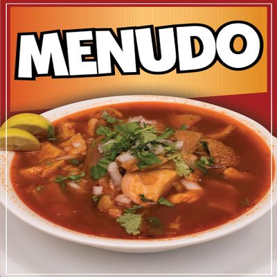 Menudo Decal Window Sticker Mexican Food Truck Concession Vinyl Restaurant Mexican Food Image Sticker Beef Tripe Soup (48" x 36")