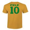 FLAURA Pele 10 Brazil Soccer Goat Jersey Style Tribute Unisex T-Shirt (Gold, 5X-Large) view 3