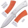 EZSMITH Boot Skinner Knife Kit - DIY Fixed Blade Knife - (Blade Blank, SS Bolsters & Pinstock) - (w/Pre-machined Padauk Handle Blanks) - (USA Design) - (Gift Boxed) - (by KnifeKits) view 1
