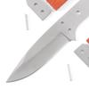 EZSMITH Boot Skinner Knife Kit - DIY Fixed Blade Knife - (Blade Blank, SS Bolsters & Pinstock) - (w/Pre-machined Padauk Handle Blanks) - (USA Design) - (Gift Boxed) - (by KnifeKits) view 2