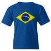 Pele 10 Brazil Soccer Goat Jersey Style Tribute Youth Unisex T-Shirt (Royal, Youth X-Large) view 2
