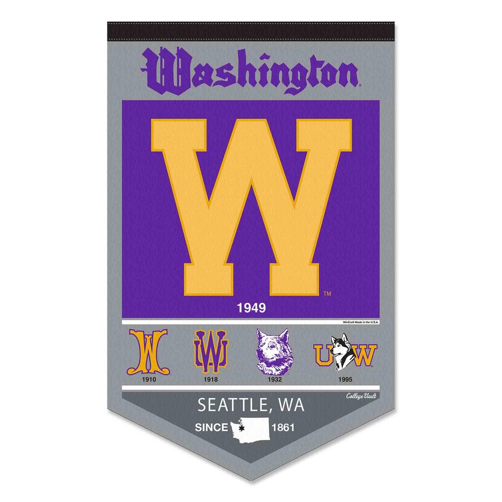 Washington UW Huskies Heritage History Banner Pennant