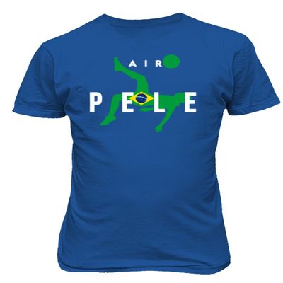 Air Pele Soccer Legend Brazil Tribute Memory Unisex T-Shirt (Royal, X-Large)