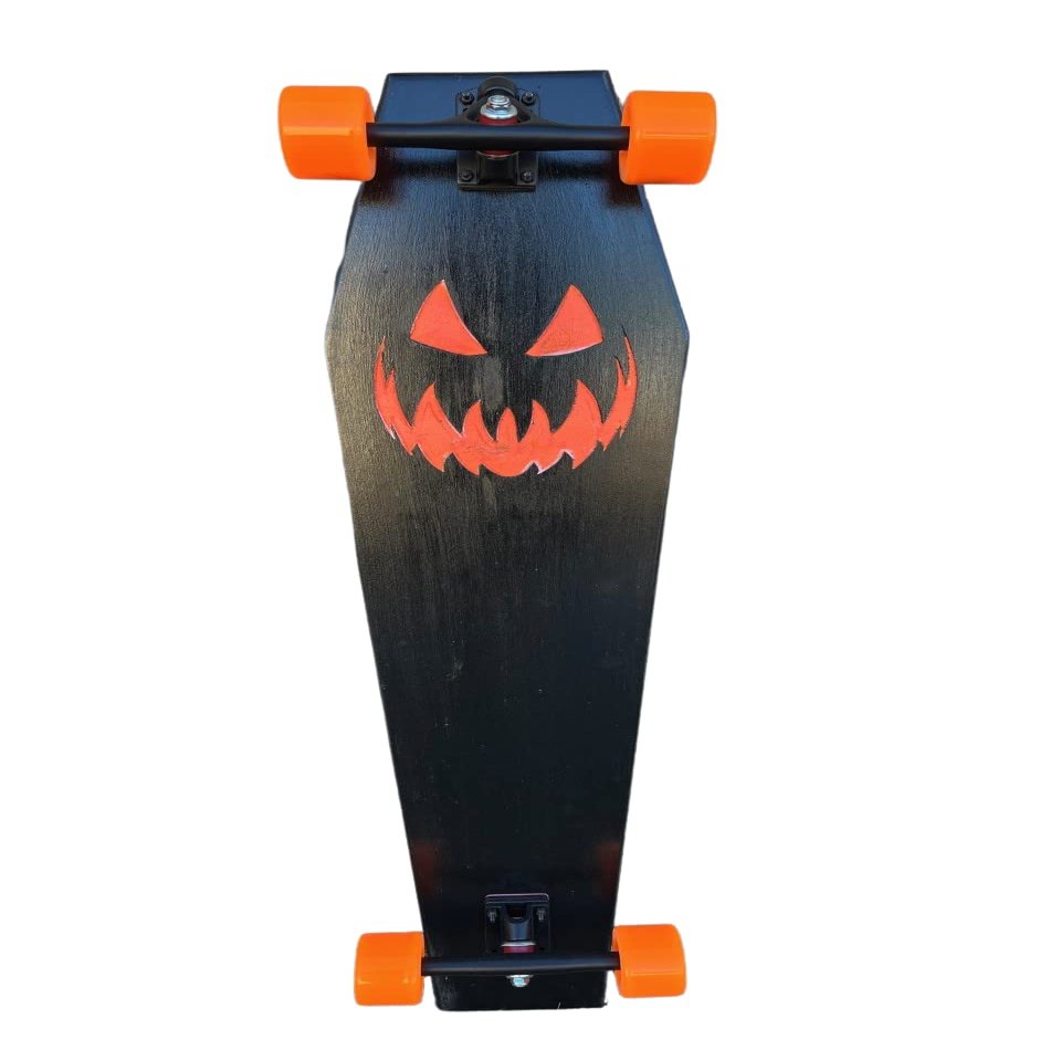 Coffin Midnight Jack-O Skateboard | Longboard | 42x12 | Coffin Croozer