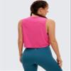 CRZ YOGA Pima Cotton Large Armhole Tank Tops for Women - Workout Sport Athletic Yoga Running Gym Loose Crop Sleeveless Shirts Sonic Pink X-Small view 3