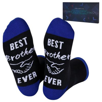 Nirohee Valentines Gifts for Him,Best Brother Socks,Brother Gifts from Sister,Mens Birthday Gift Ideas,Novelty Funny Socks for Men Teen Boys Gift Ideas