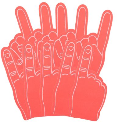 BESPORTBLE Sports Fan Foam Finger Mini Foam Fingers Cheering Prop Hand for Sport Events Football Party Cheer Supplies 12Pcs (Red)