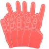 BESPORTBLE Sports Fan Foam Finger Mini Foam Fingers Cheering Prop Hand for Sport Events Football Party Cheer Supplies 12Pcs (Red) view 1